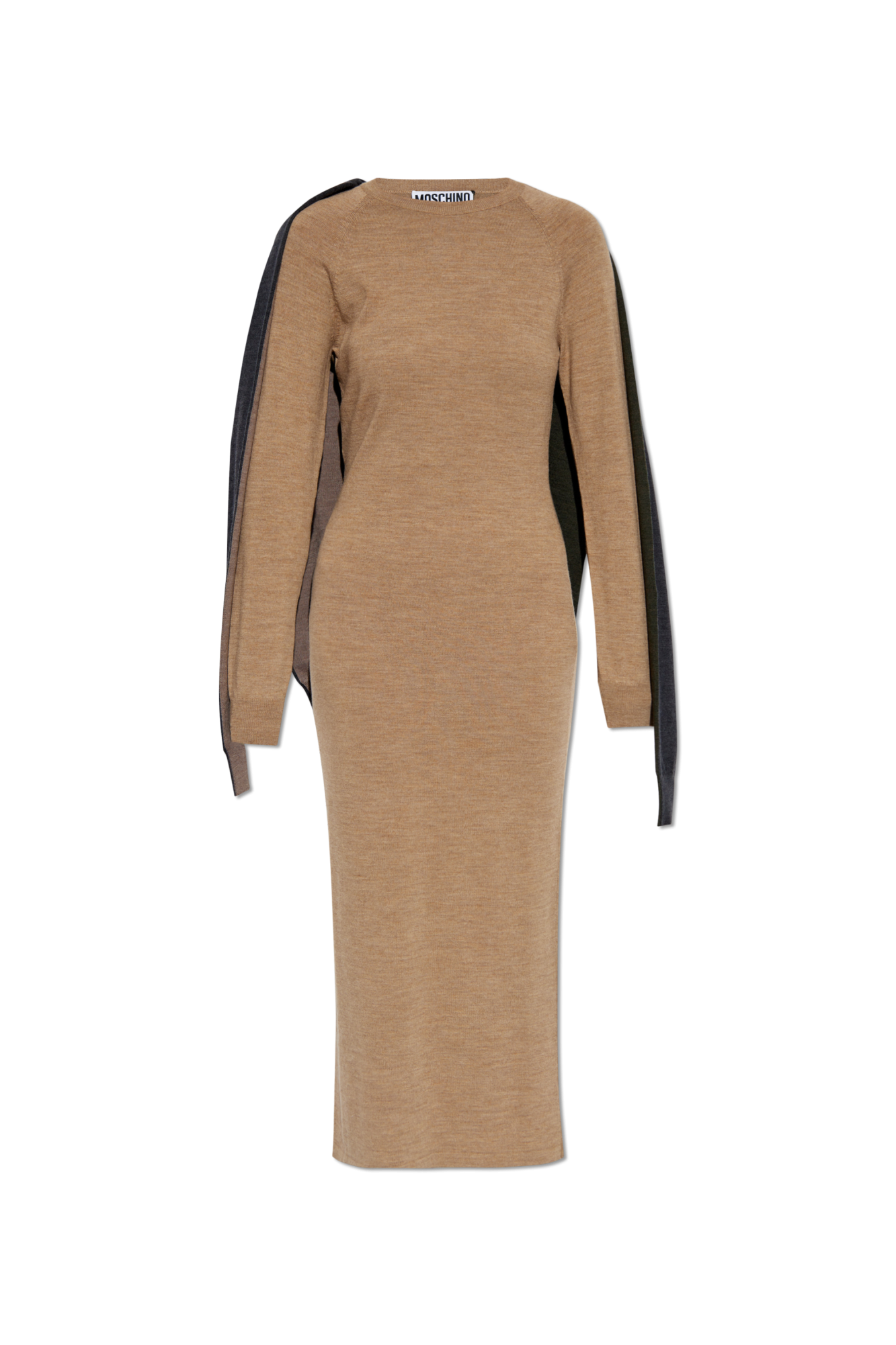 ワンピース Moschino Knit Dress MOSCHINO JEANS Flared Knitted Midi Dress | Black | FARFETCH